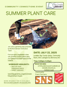 Community Connection Event: Summer Plant Care