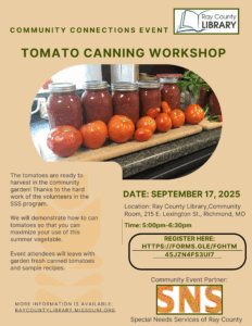 Community Connections: Canning Tomatoes
