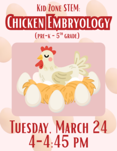 Kid Zone STEM: Chicken Embryology