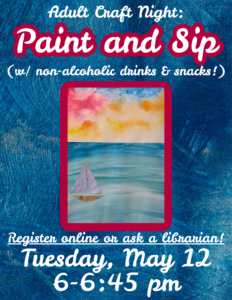 Crafting for Adults: Paint & Sip