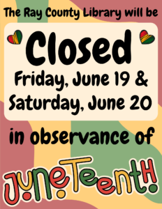 Closed for Juneteenth