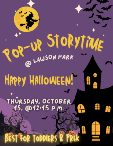 Pop-up Storytime at Lawson Park: Happy Halloween!